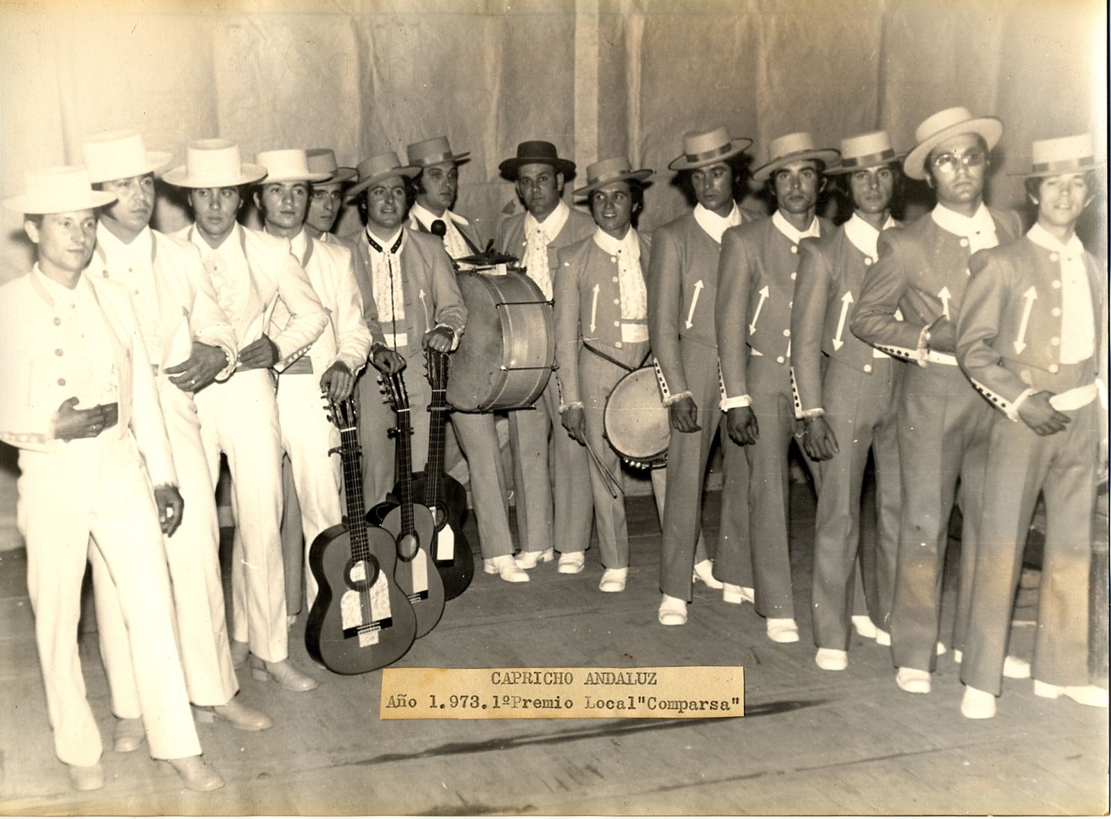 La comparsa de Antonio Martín en 1973, 'Capricho andaluz', primer premio.