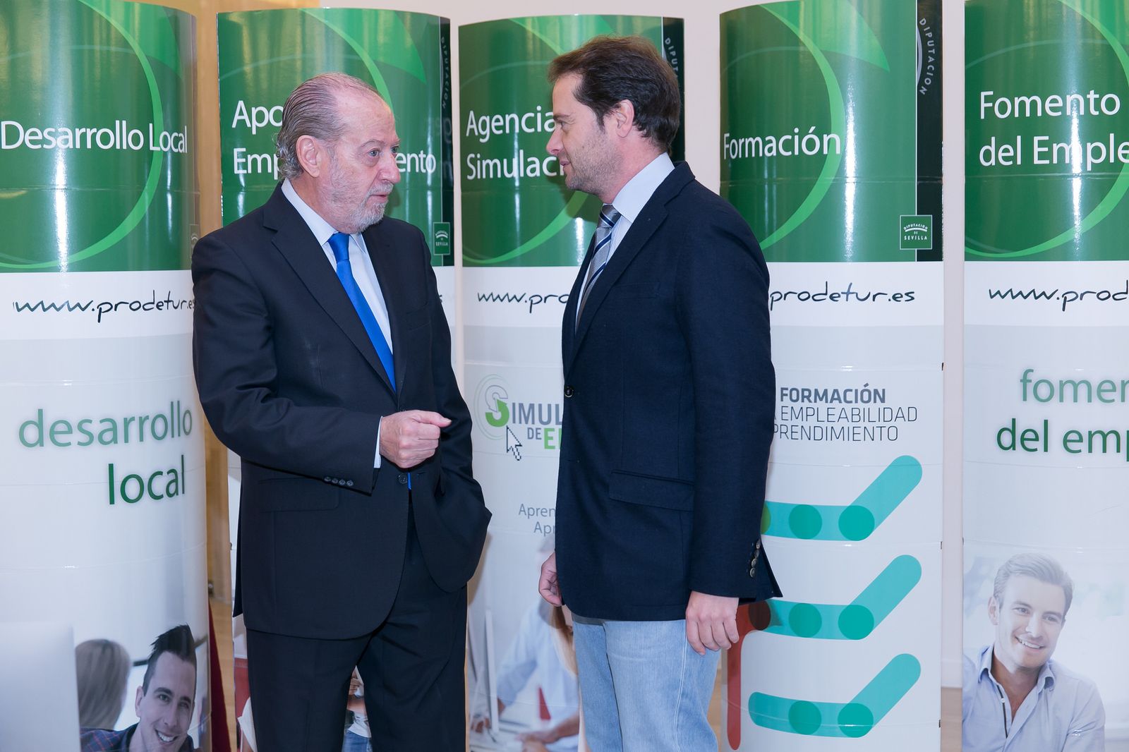 Villalobos, junto al vicepresidente de Prodetur, Antonio Conde.