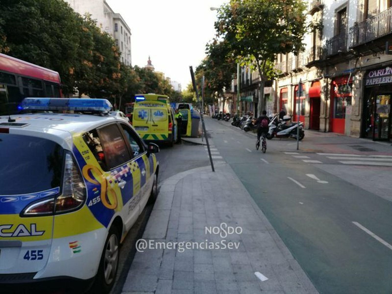 El cruce con carril bici en el que tuvo lugar el atropello.