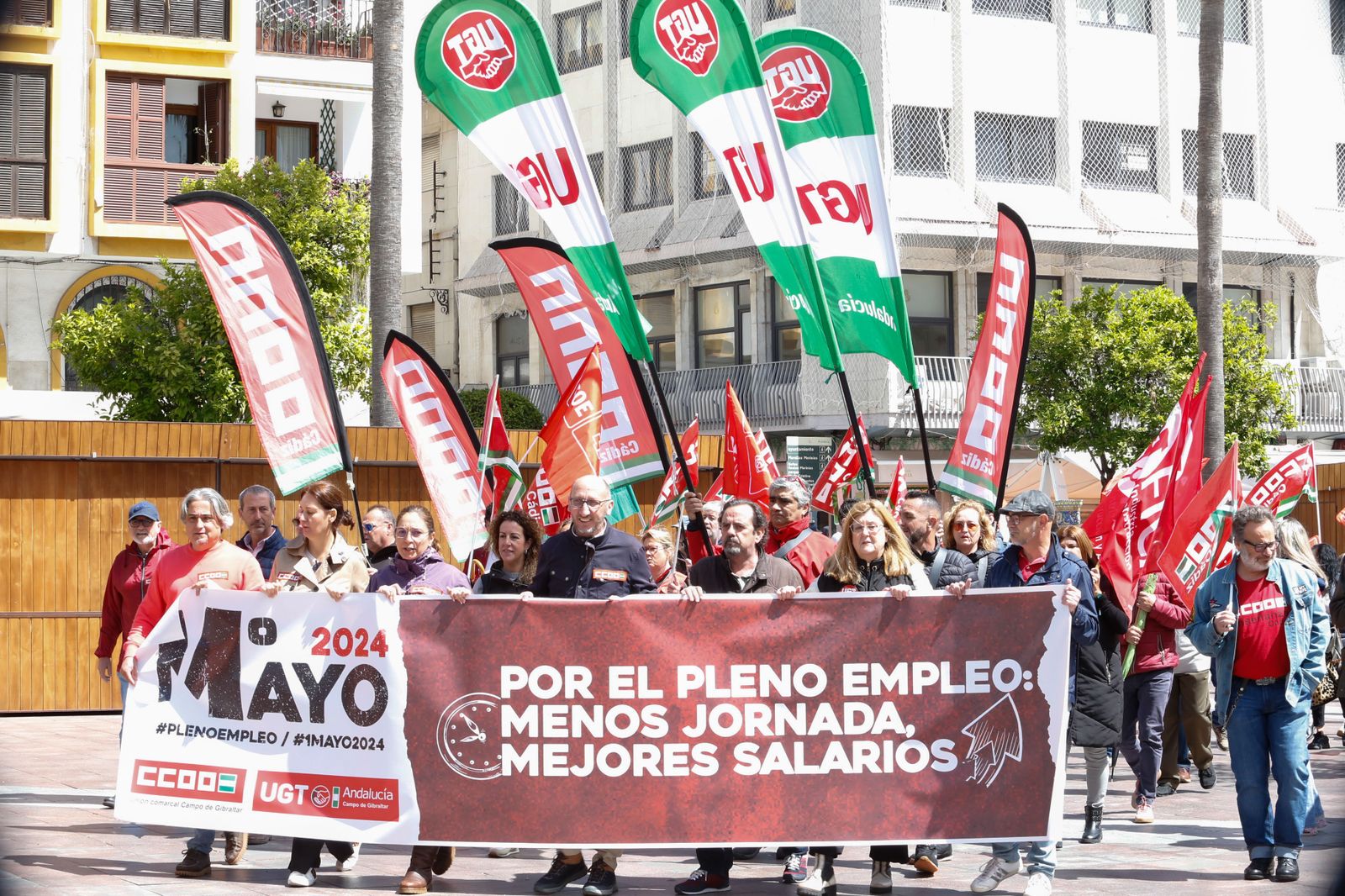 Fotos de la manifestación del Primero de Mayo en Algeciras