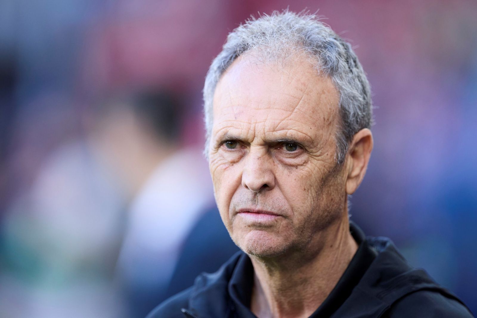 Joaquín Caparros en el partido ante el CA Osasuna en el Sadar