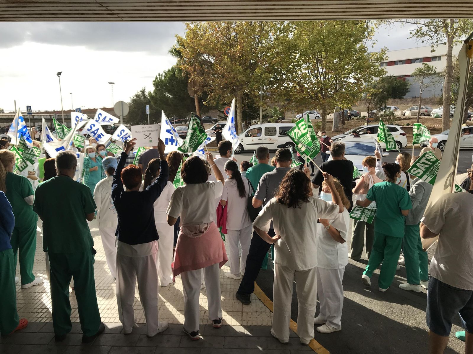 Reciente protesta de Satse contra la precariedad y la sobrecarga.