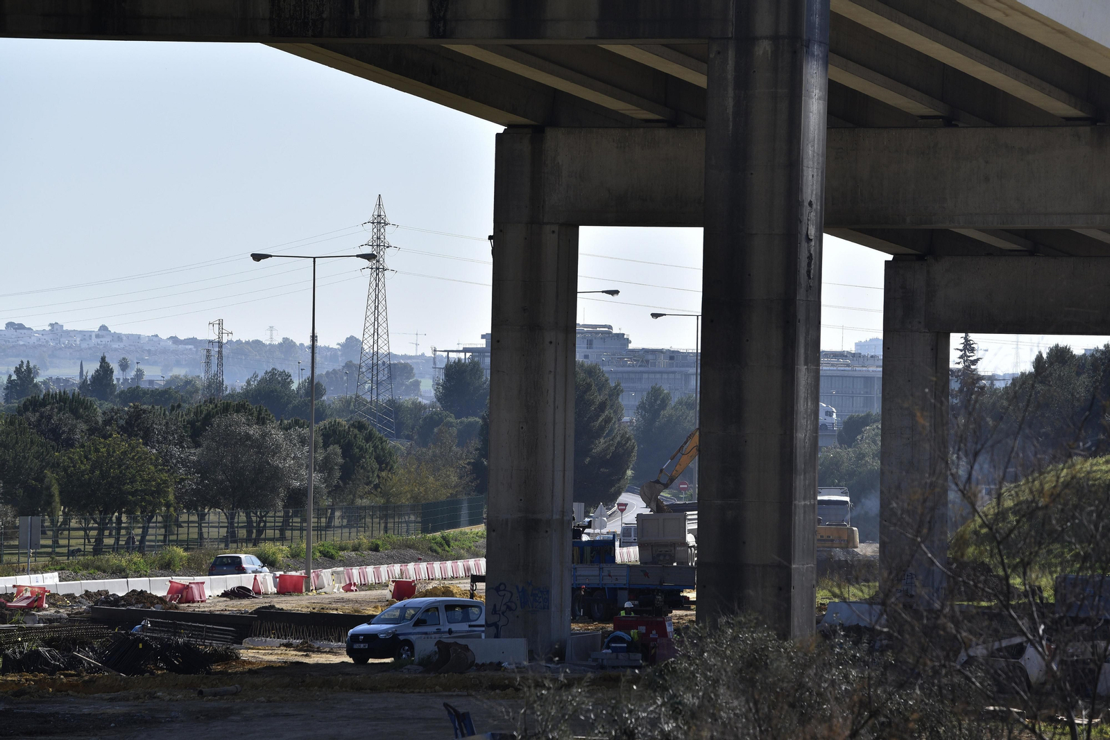 Estado actual de las obras del centro comercial Lagoh de Palmas Altas. Febrero de 2019