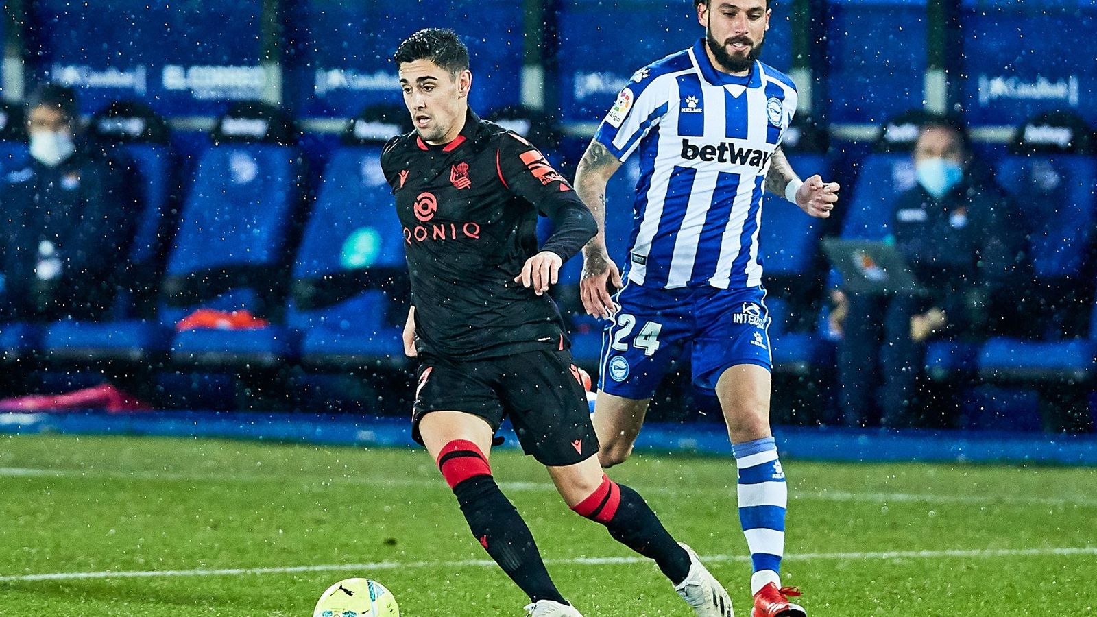 Merquelanz, en un encuentro ante el Alavés.