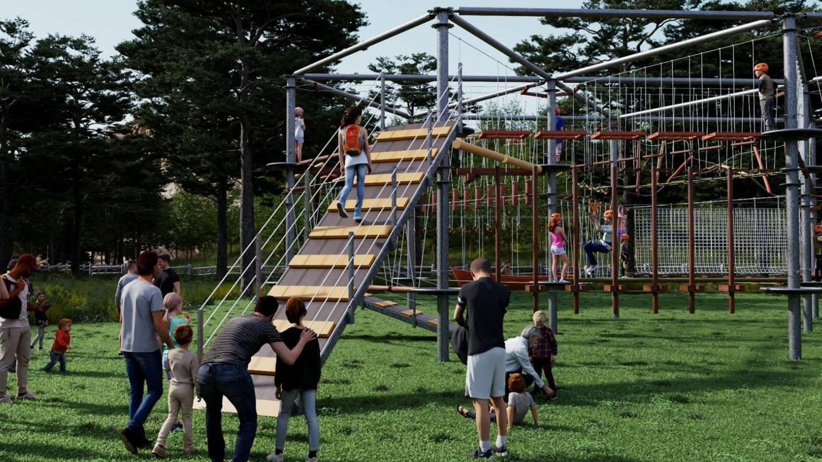 El nuevo parque multiaventura de Frailes.