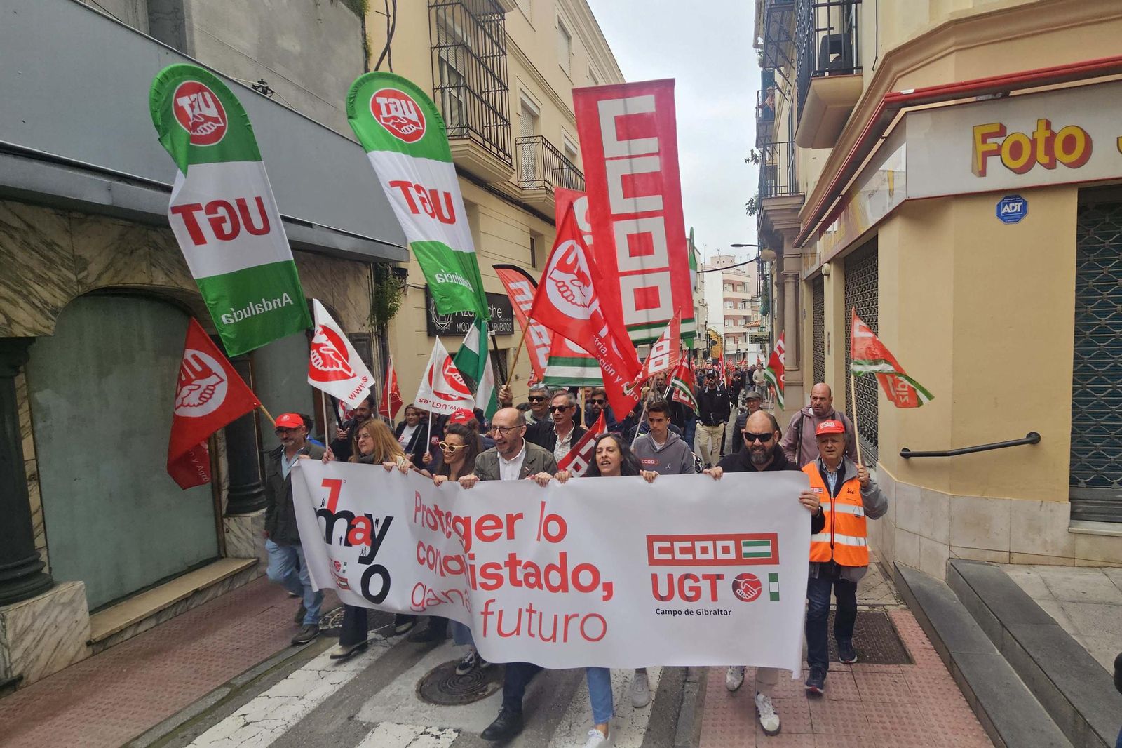 Fotos de la manifestación del Primero de Mayo en Algeciras