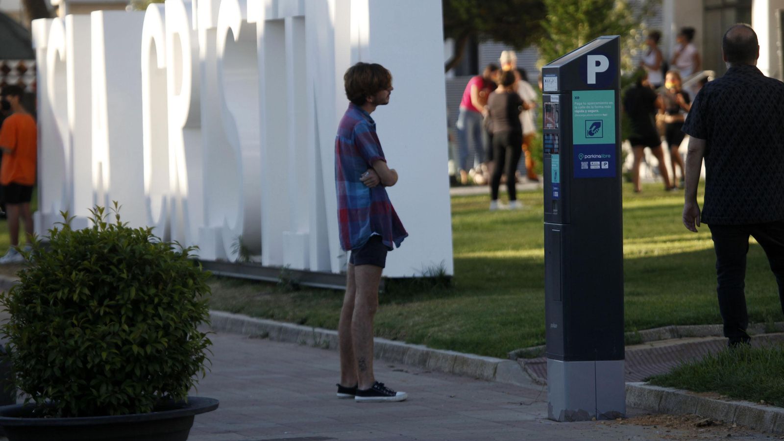 Máquina de pago en el centro de Isla Cristina