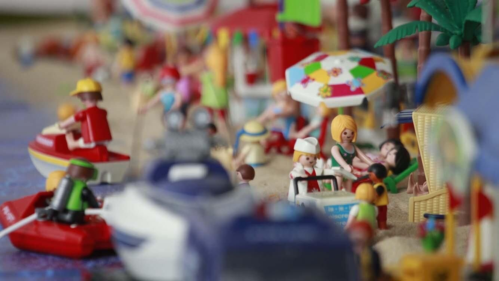 Las fotos de la exposición de las figuras de Playmobil