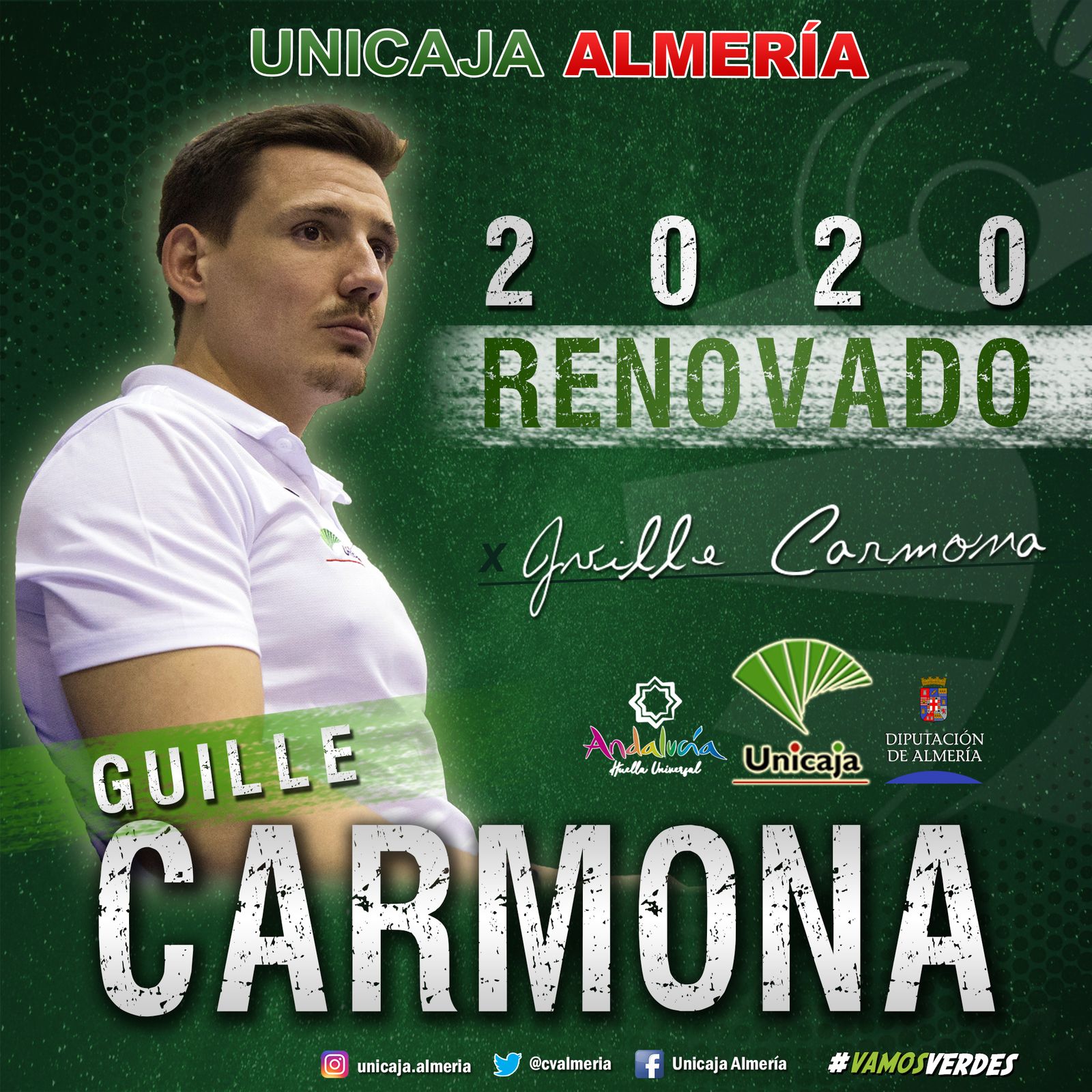 Guille Carmona continuará un año más ligado al  conjunto verde