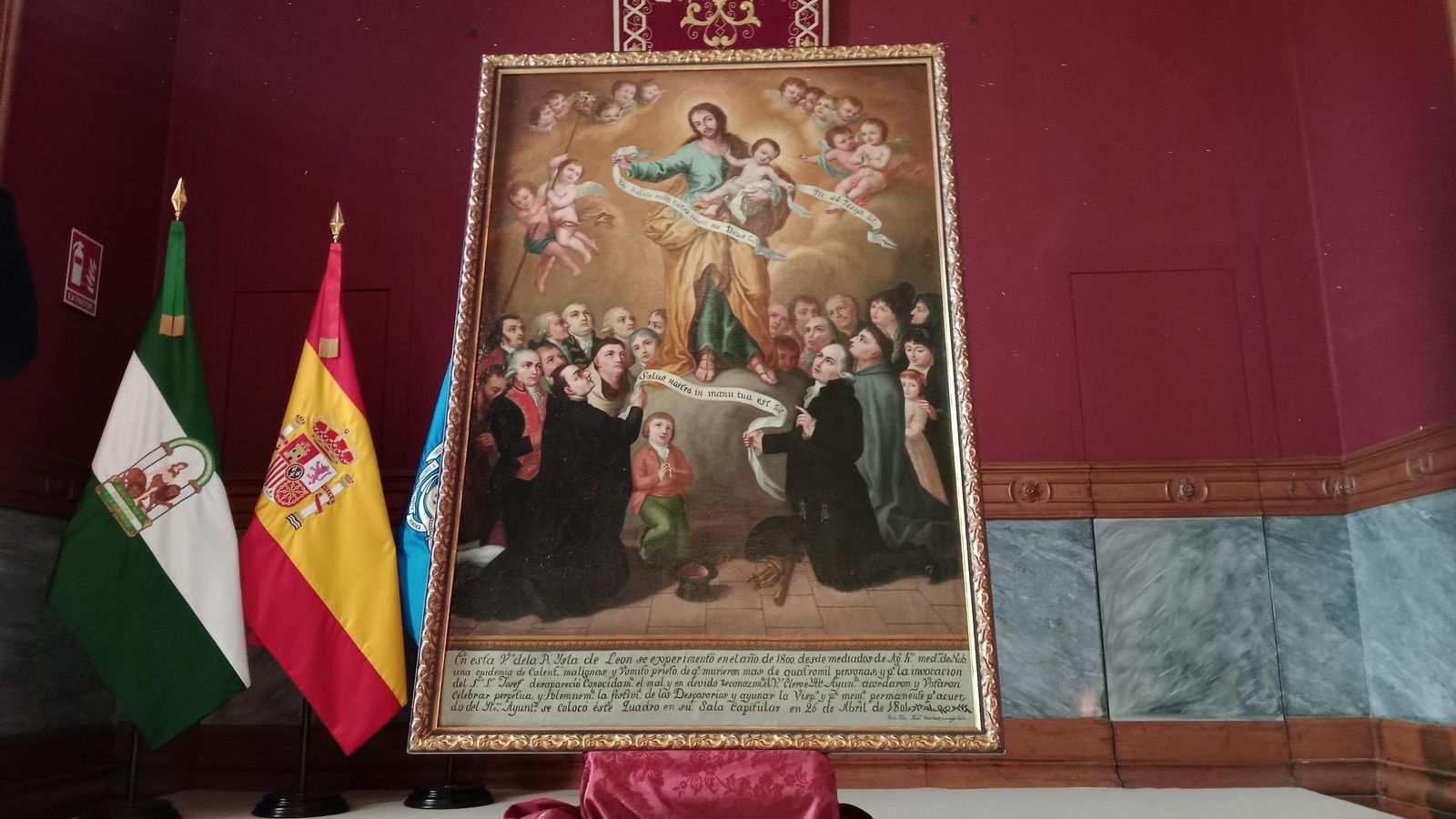 El cuadro del Voto a San José, de nuevo en el Ayuntamiento de San Fernando