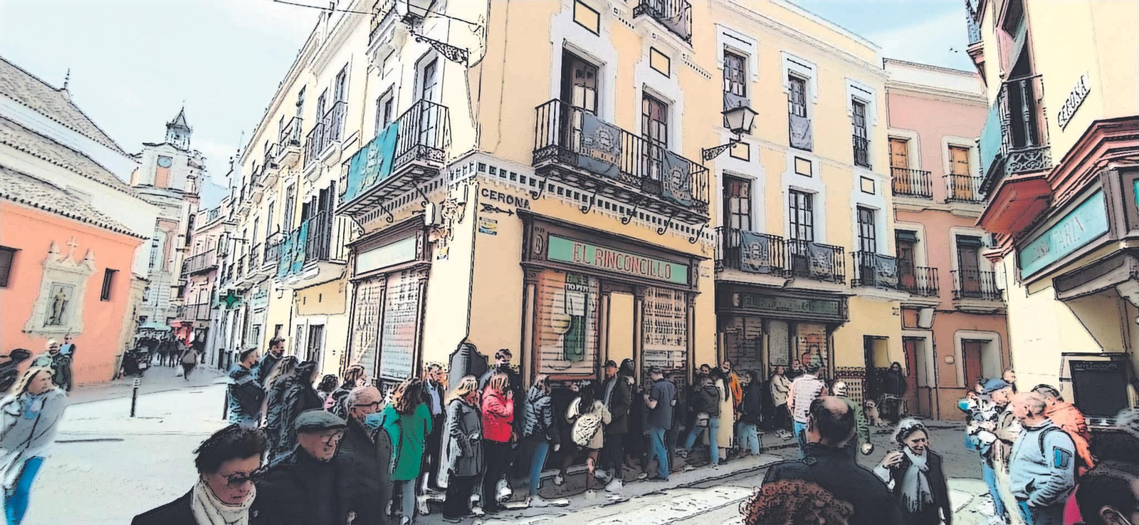 Cola de espera para entrar en el Rinconcillo