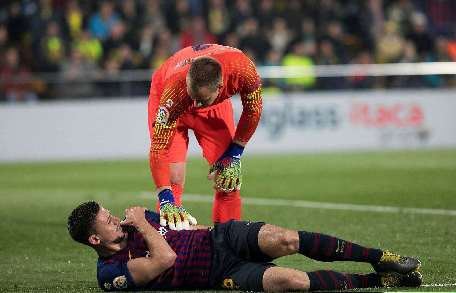 El Villarreal-Barcelona, en imágenes