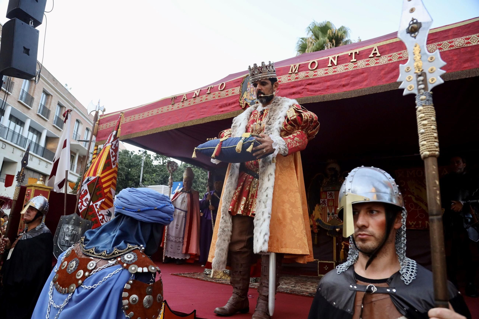 Entrega de las llaves de la ciudad a los Reyes Católicos.