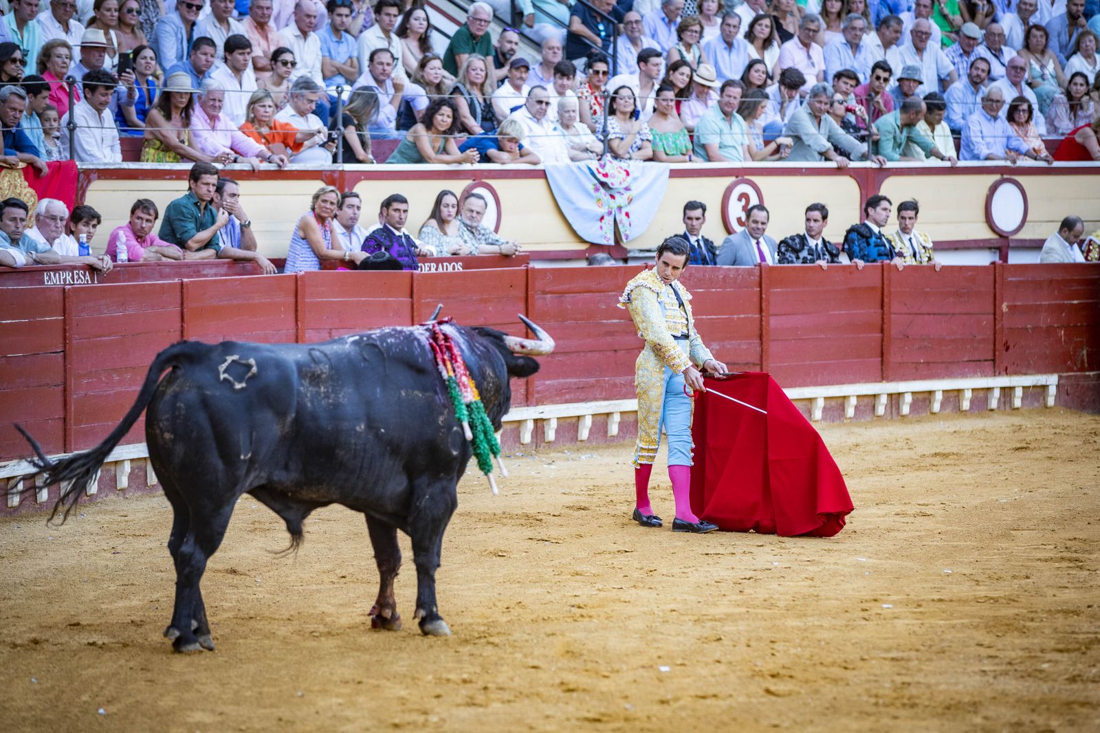 Daniel Crespo, Manzanares y Juan Ortega, en la plaza de toros de El Puerto