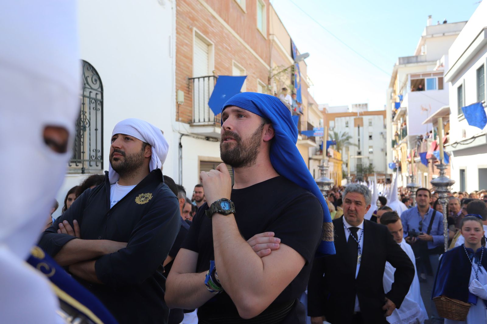 Imágenes de la procesión de la hermandad de la Lanzada de Huelva