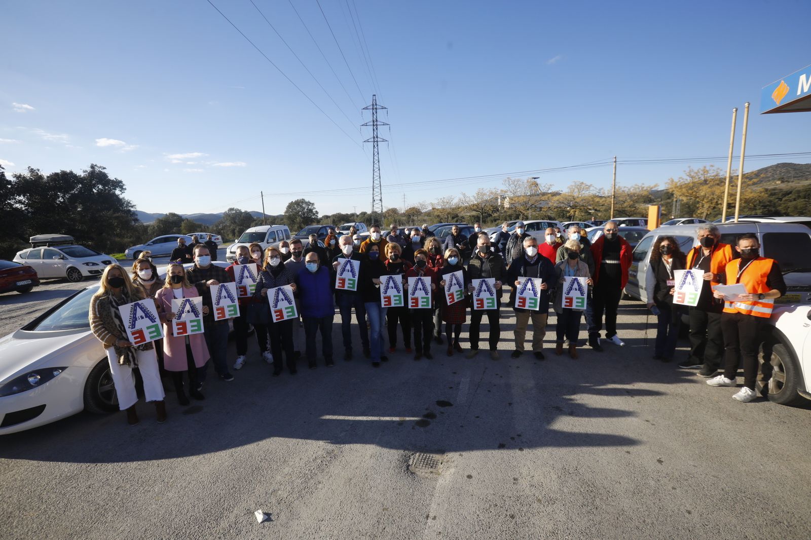 Las fotografías de la marcha lenta entre Córdoba y Badajoz para exigir la autovía A-81
