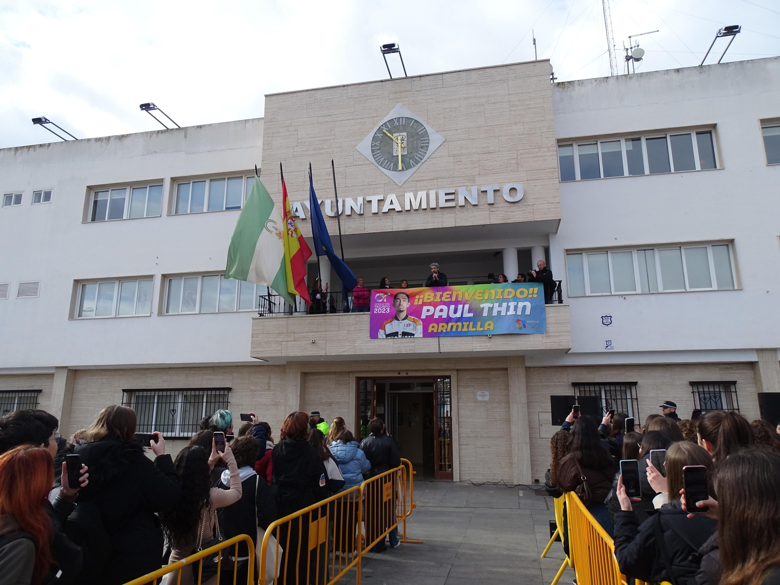 Así ha sido el recibimiento a Paul Thin en Armilla