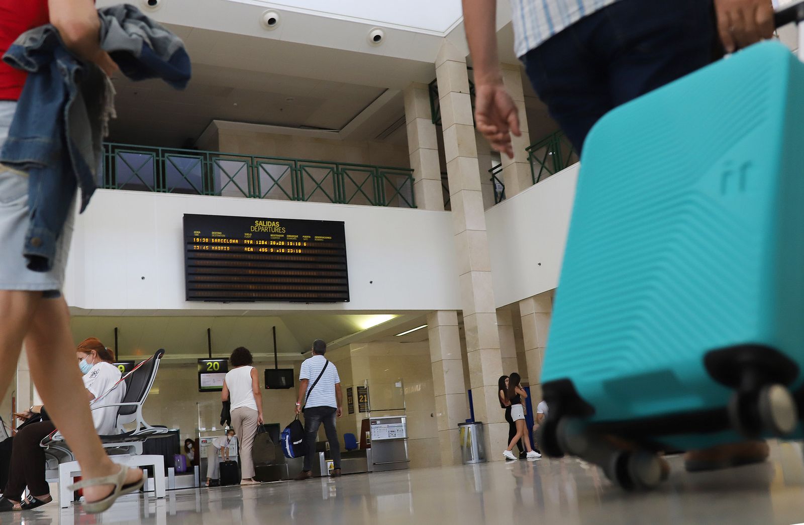 Llegada del primer vuelo de Ryanair desde Barcelona tras la pandemia