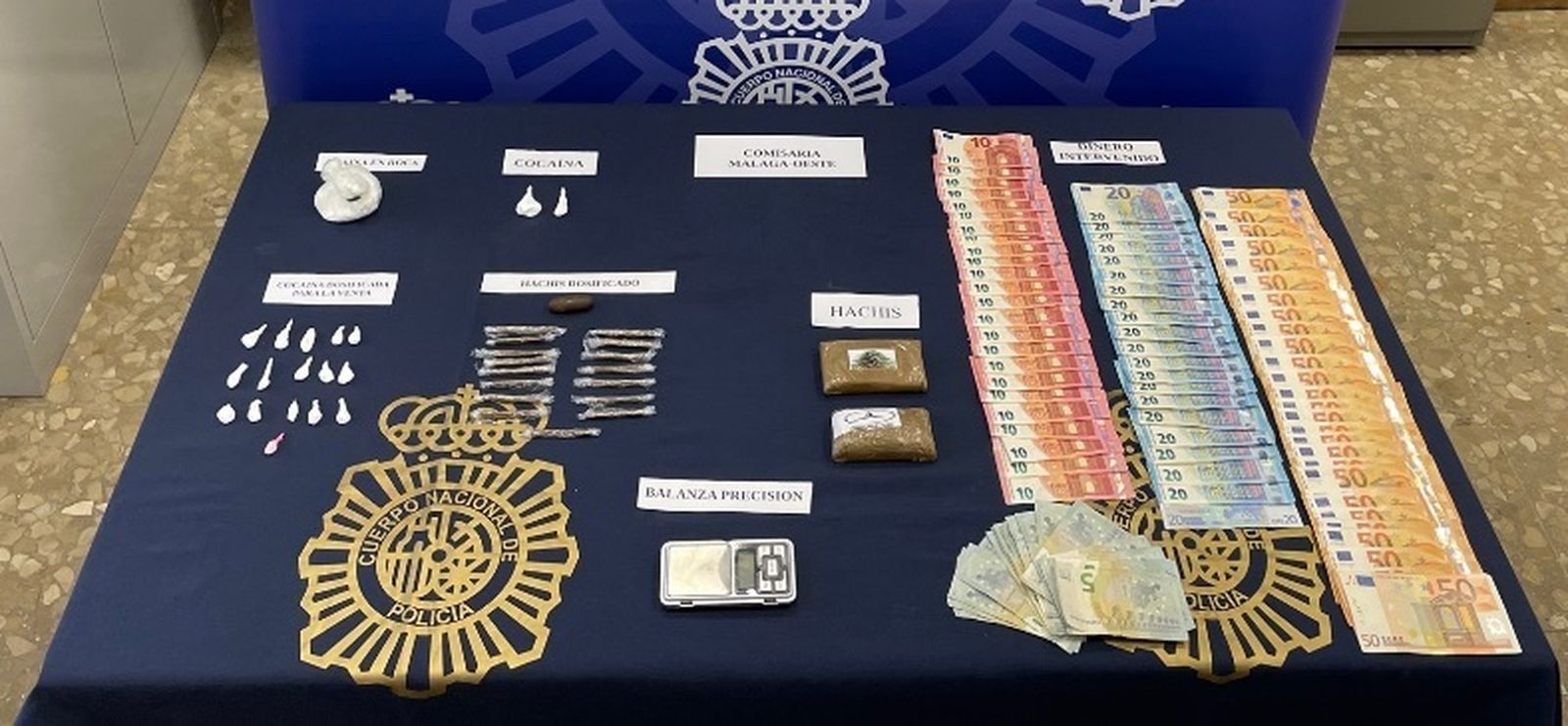 Sustancias encontradas por el Cuerpo Nacional de Policía.