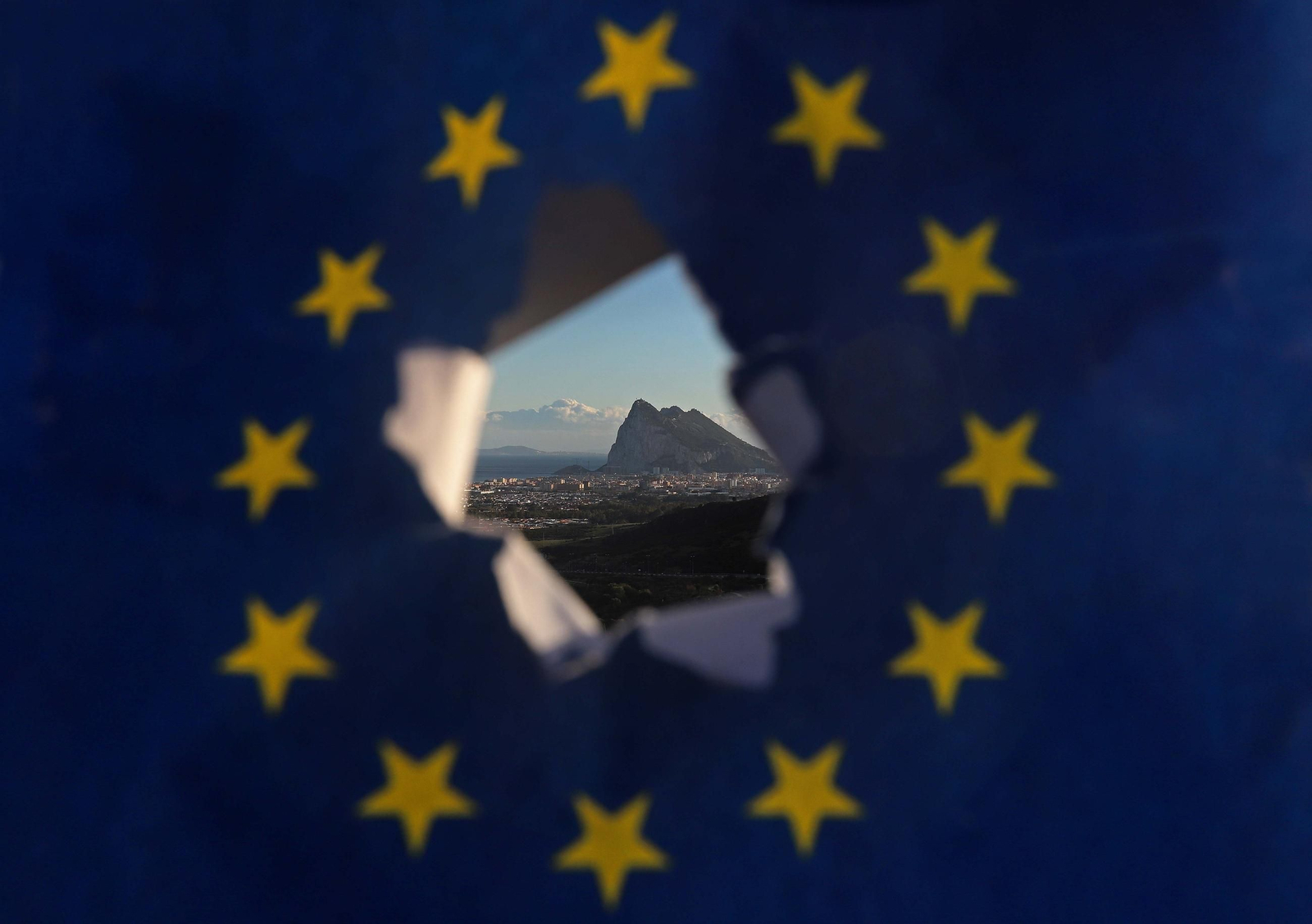 Vista de La Línea y Gibraltar.