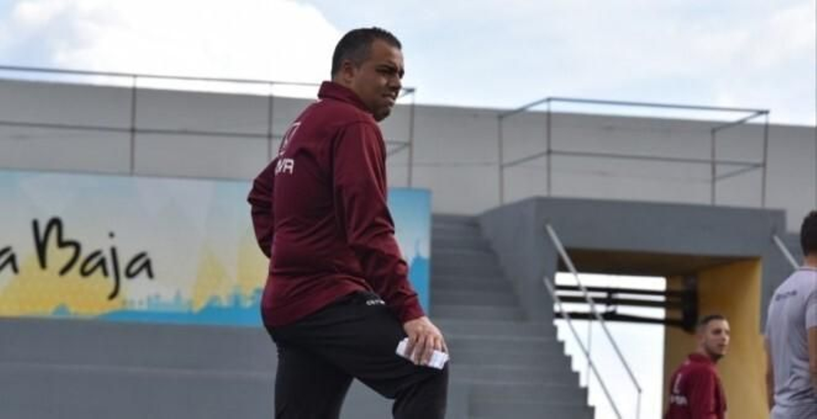 Germán Crespo, en el último entrenamiento del Córdoba CF, ya en La Palma.
