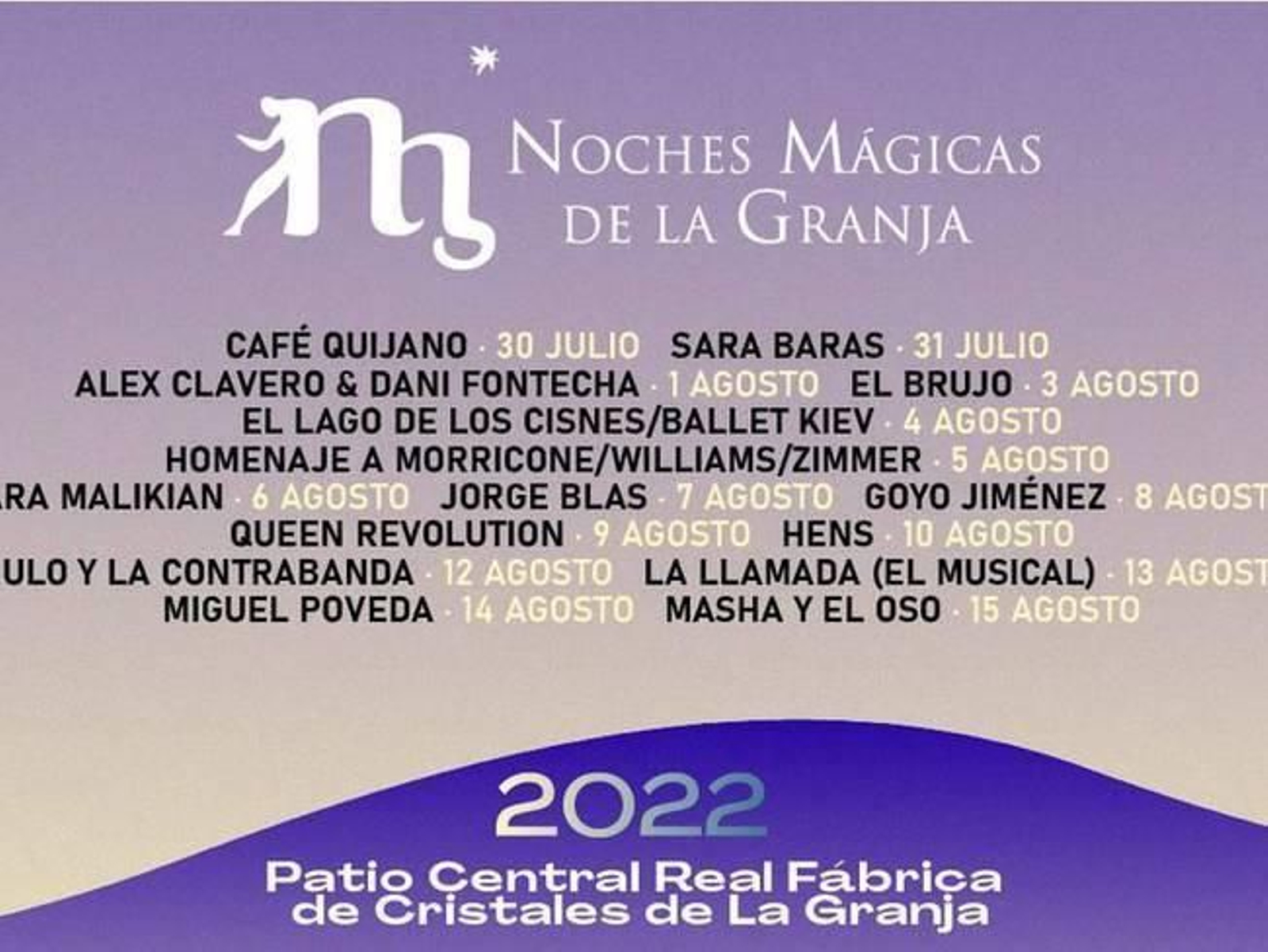 Las Noches Mágicas de la Granja acogen más de 40 espectáculos