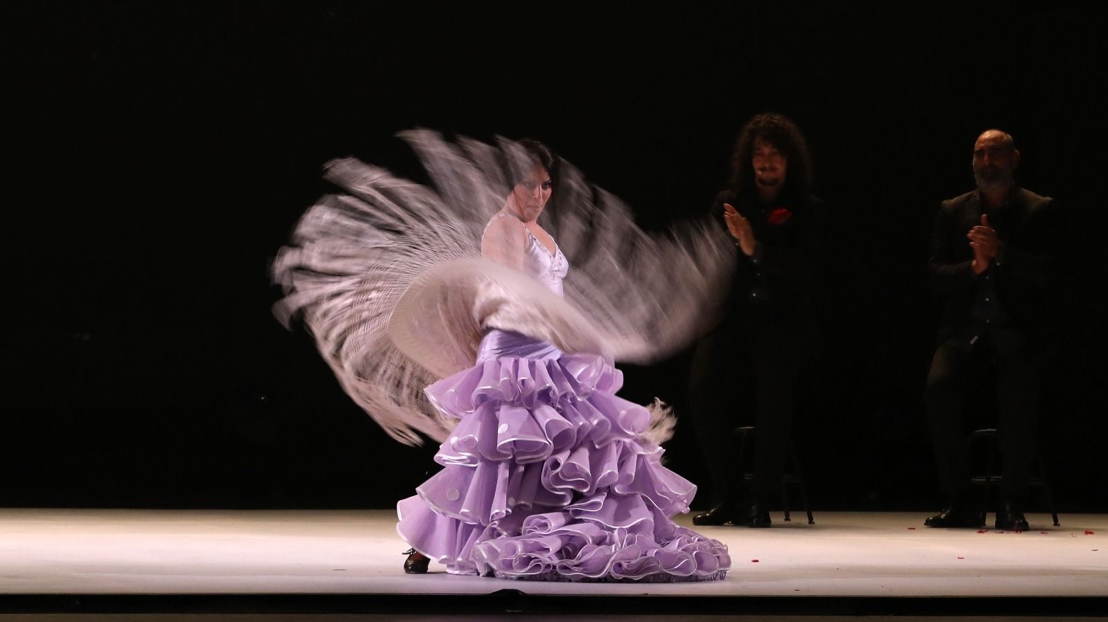 Mercedes de Córdoba durante su actuación en el Teatro Villamarta