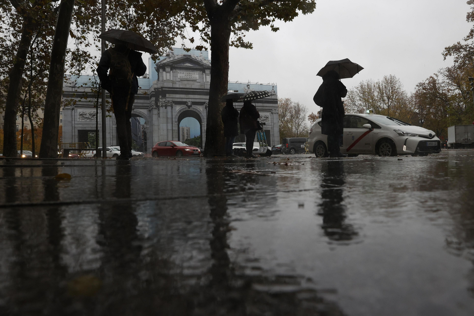 Madrid también se ha visto afectada por las lluvias. Ha provocado atascos en la capital.