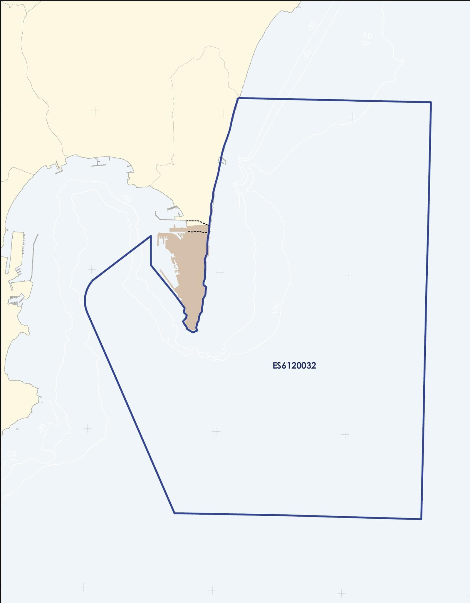 El área del ZEC Estrecho Oriental.