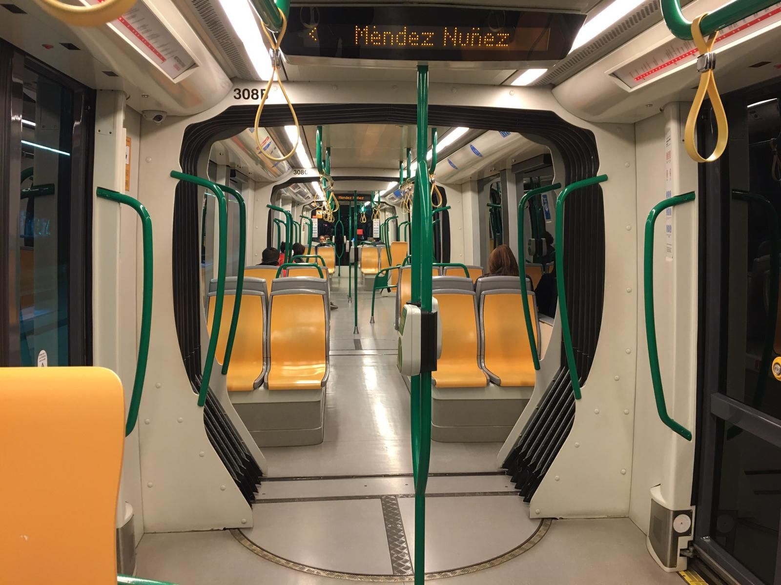 Vista interior del Metro de Granada durante la semana pasada