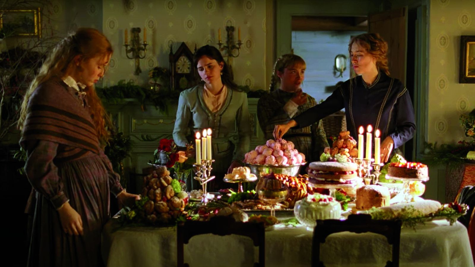 Mesa de Navidad de la película 'Mujercitas' 2019.