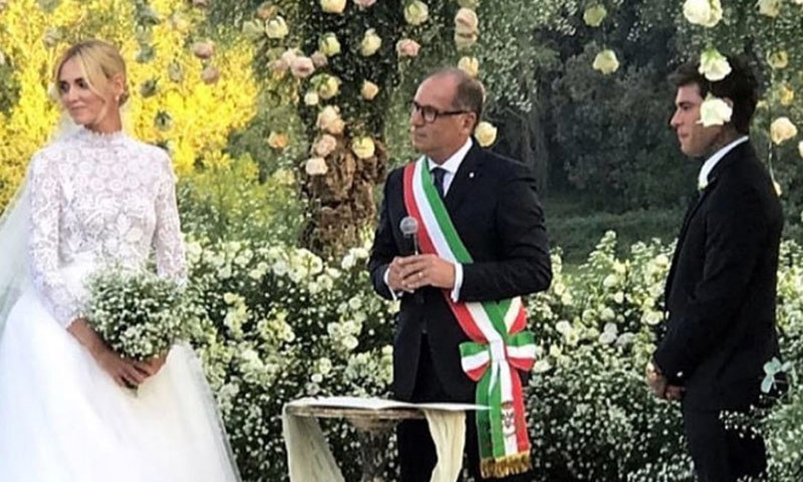 Momento de la boda de Chiara Ferragni y Fedez en Italia