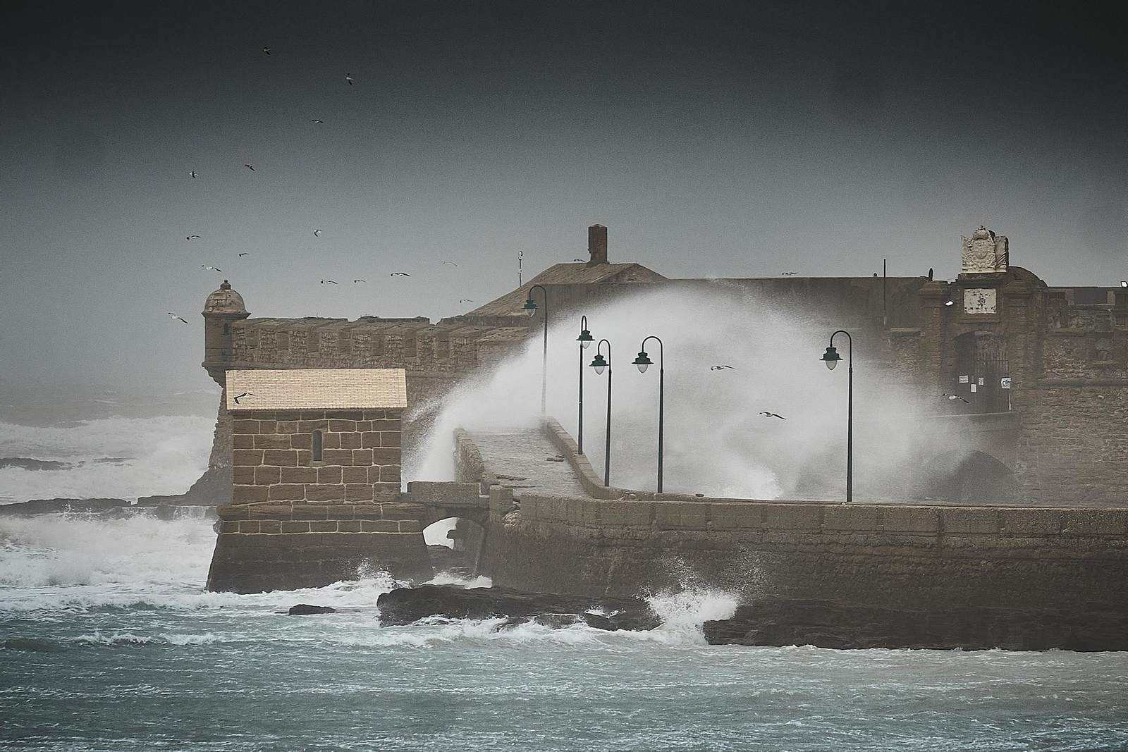 Efectos del temporal en Cádiz