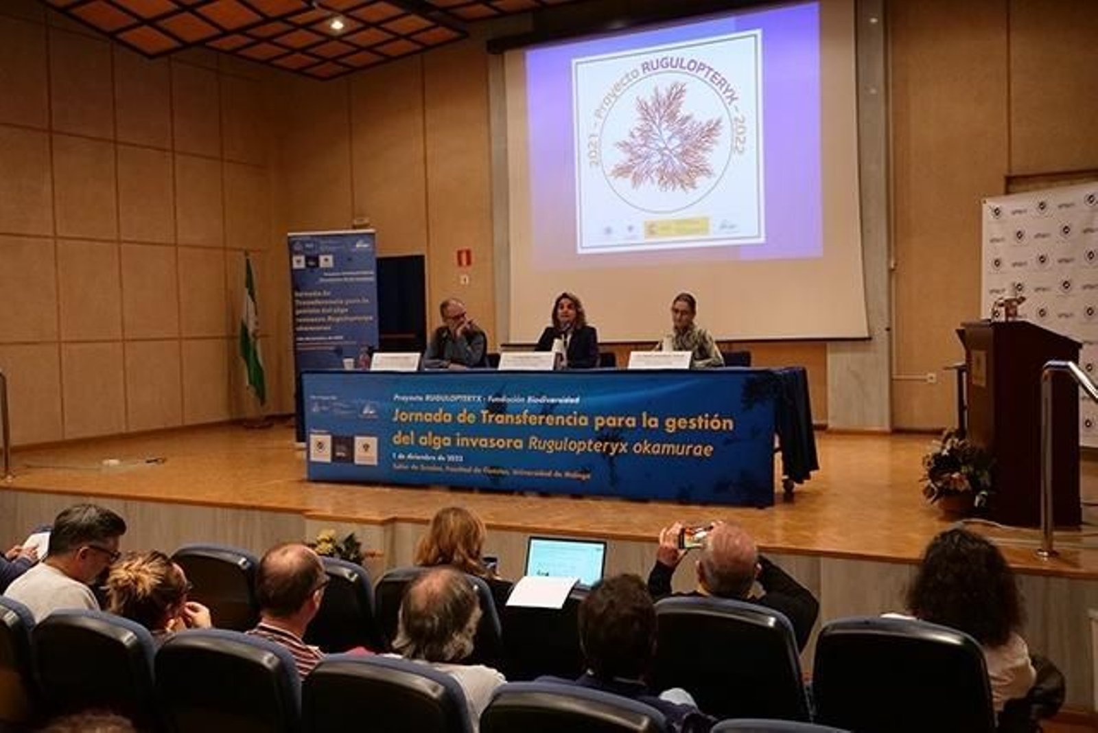 Inauguración de la jornada de transferencia en la Facultad de Ciencias.