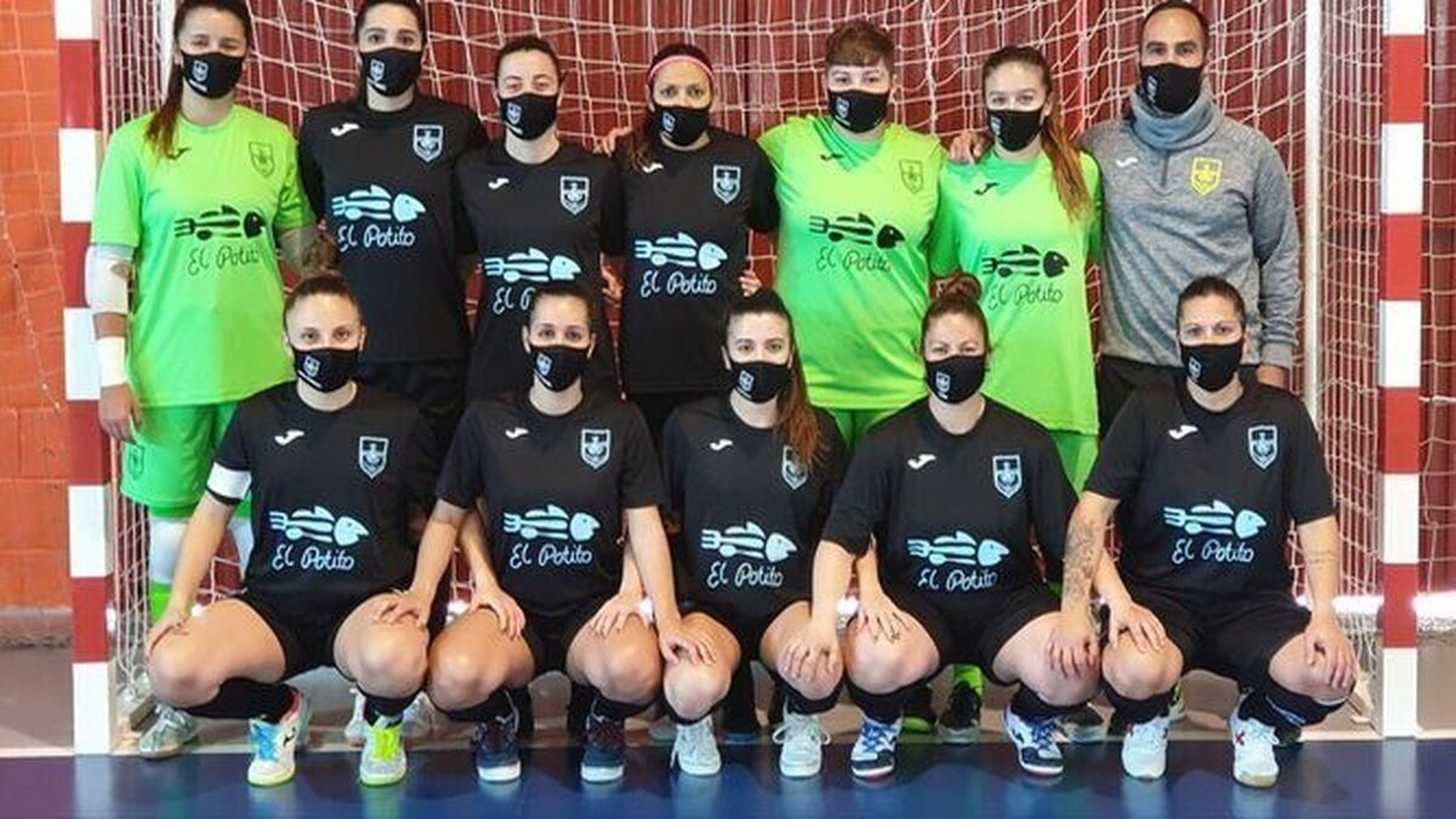 Formación del Cádiz FSF en un partido de esta temporada.