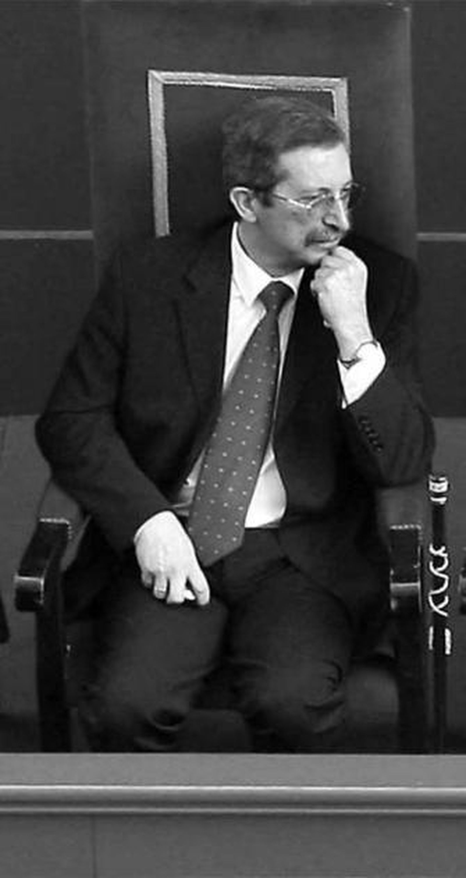 Miguel García Díaz en la tribuna oficial del Palillero.