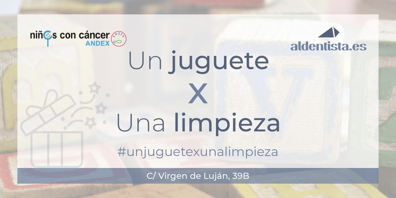 Cartel promocional de la campaña 'Un juguete por una limpieza'.