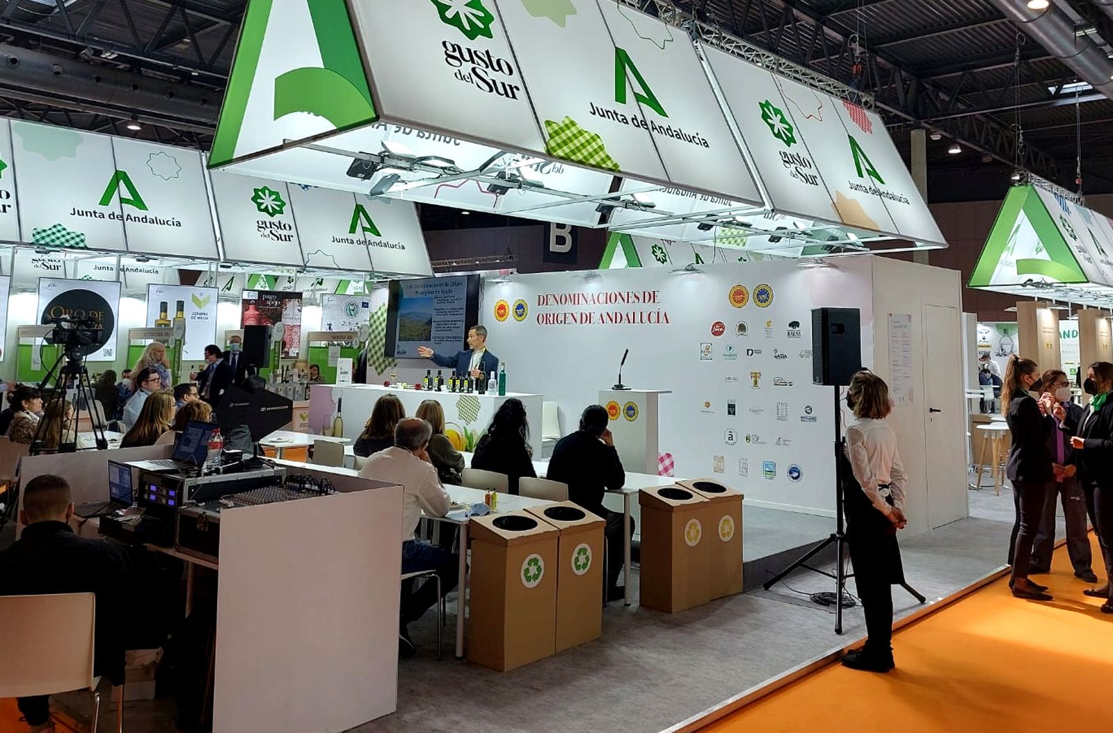 El estand de la Junta de Andalucía en la feria Alimentaria 2022, que se celebra esta semana.