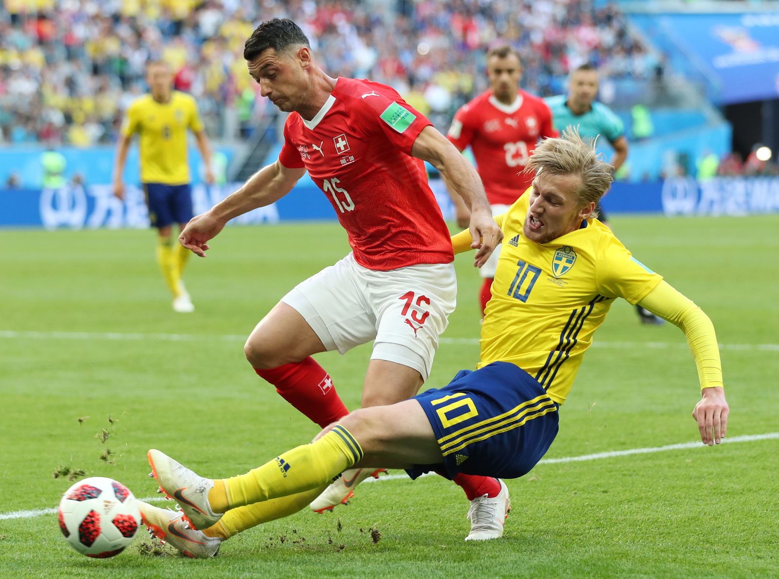 Las imágenes del Suecia-Suiza