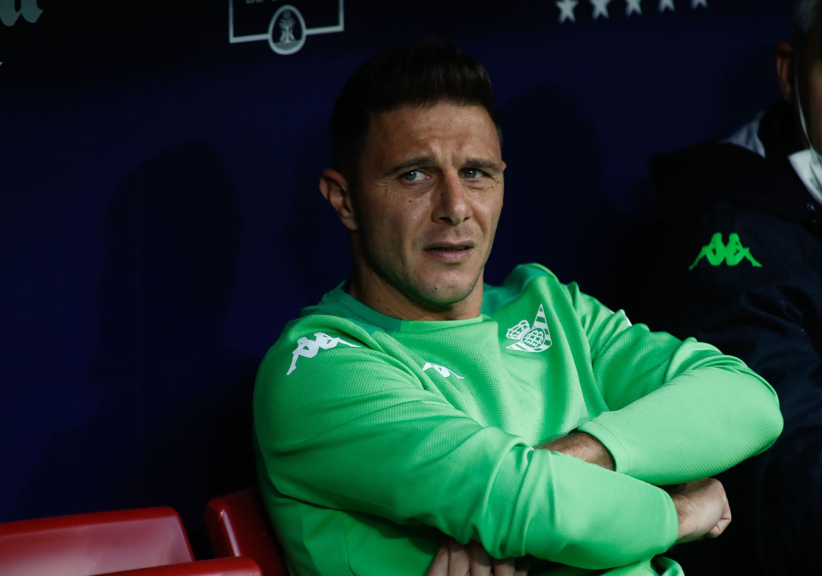 Joaquín, en el banquillo del Metropolitano.