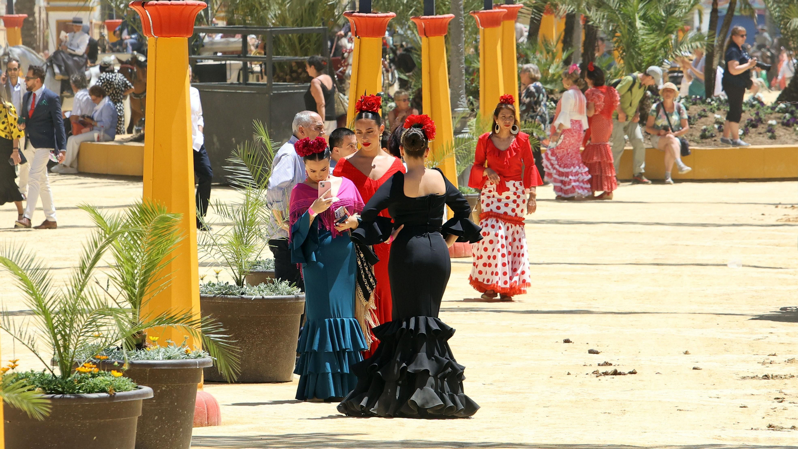 Imágenes del ambiente el miércoles en la Feria de Jerez 2024