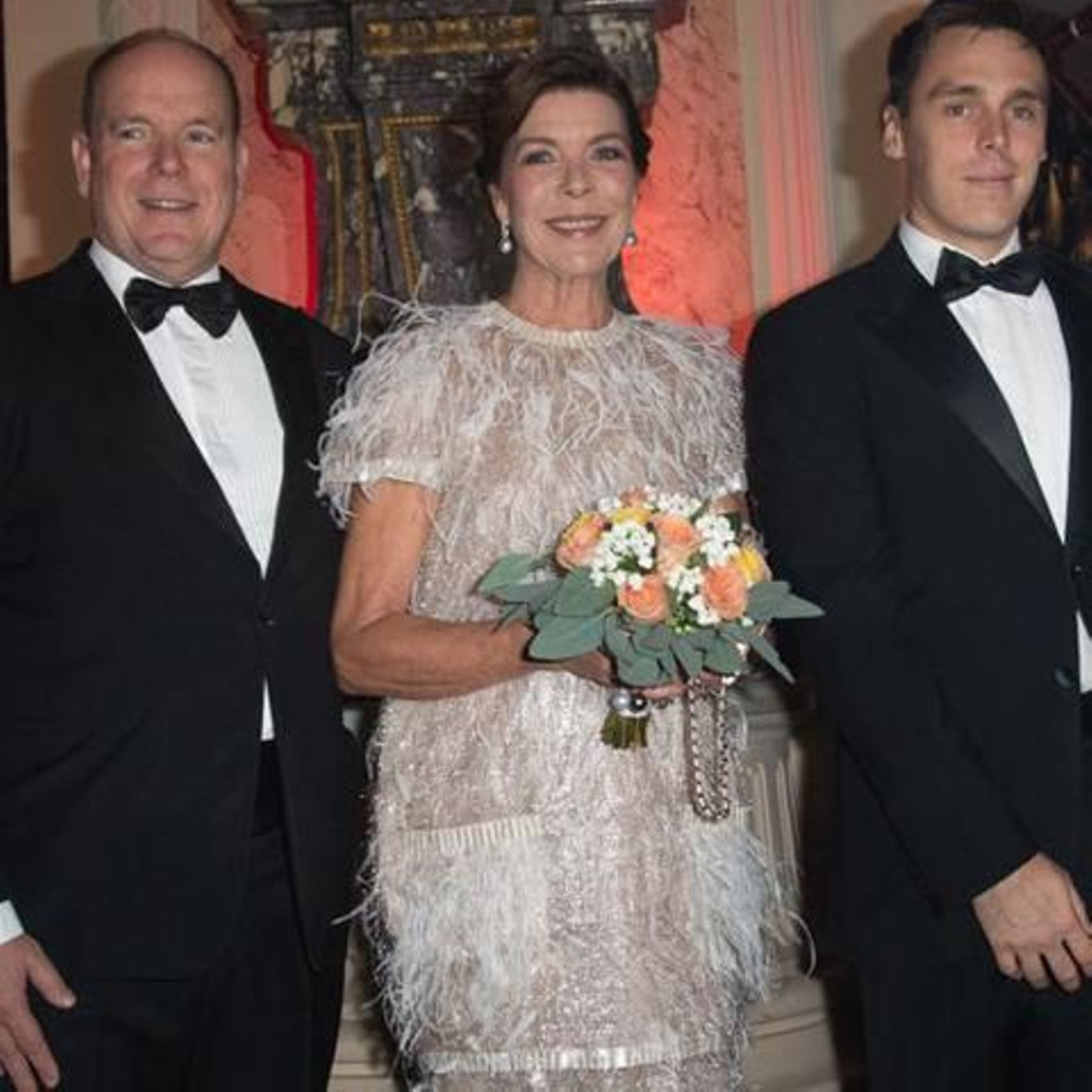 Carolina, con un diseño con plumas de Chanel, en el Baile de la Rosa de 2017.