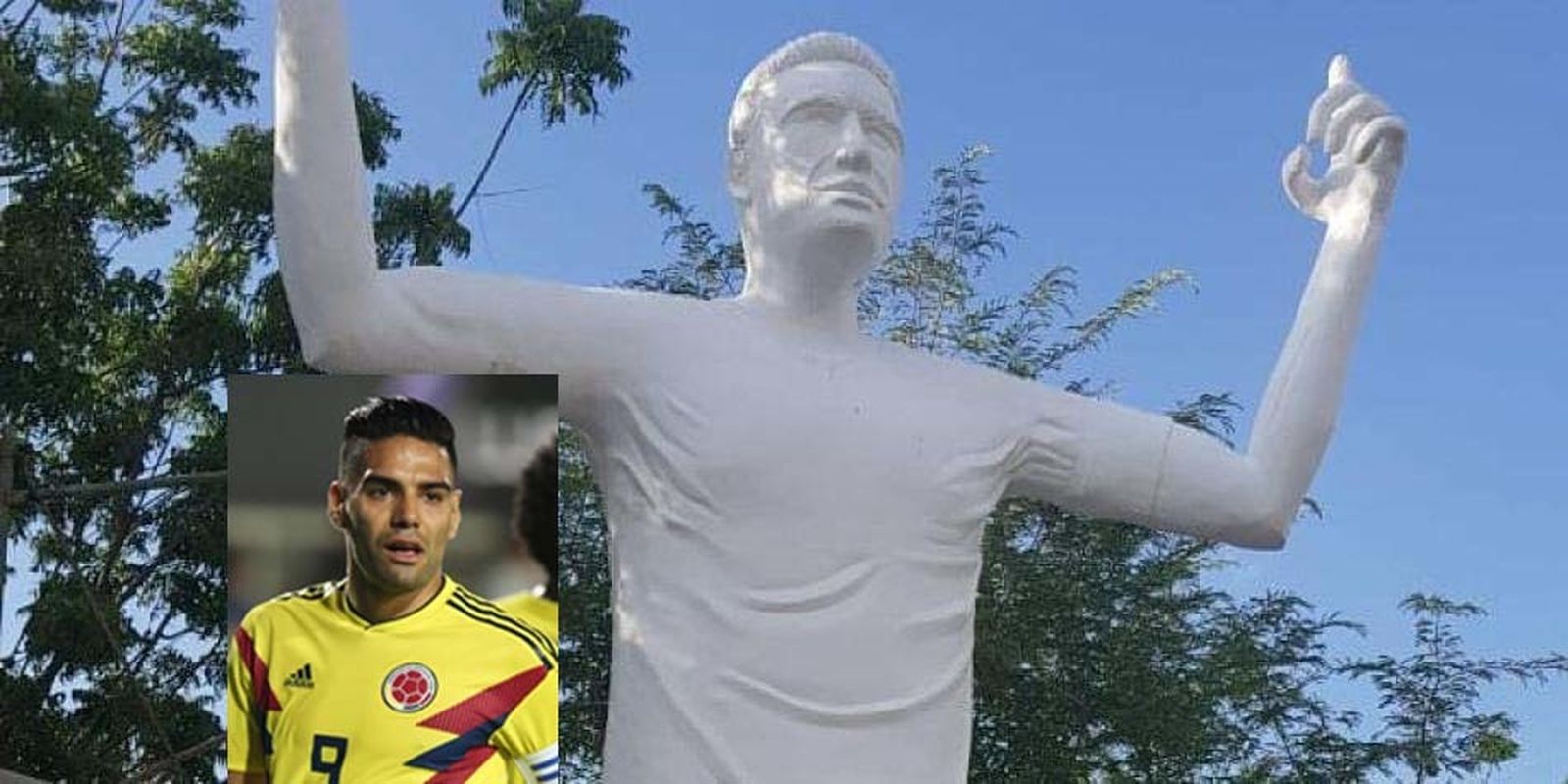 La estatua de Falcao que hace competencia al busto de Cristiano