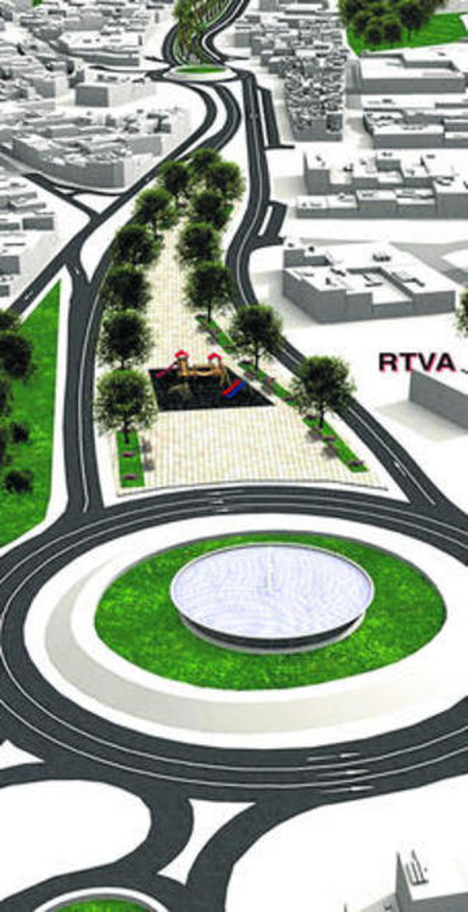 Imagen del proyecto del urbanización del desdoblamiento de la N-340.