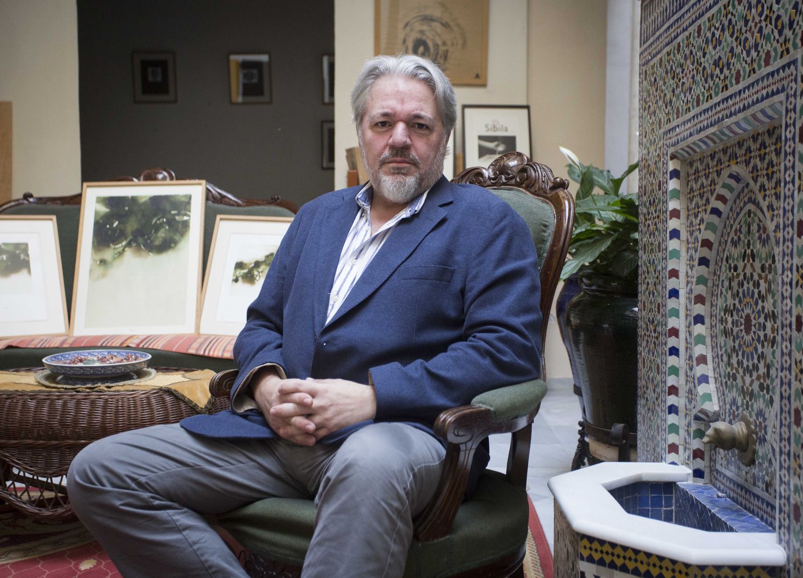 Juan Carlos Marset, en su casa de la calle Jamerdana, en el barrio de Santa Cruz.