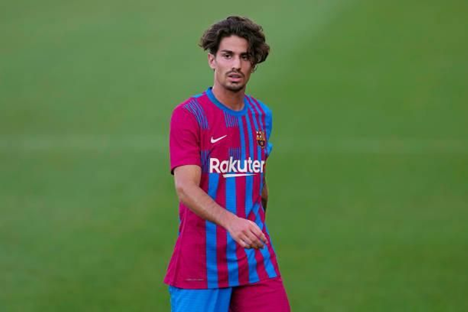 Álex Collado, en un partido con el Barcelona