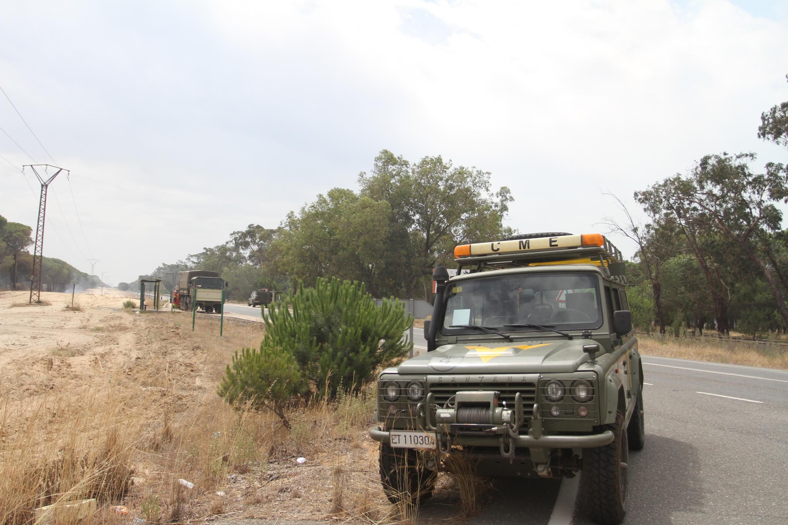 Las imágenes del incendio en Moguer y Mazagón