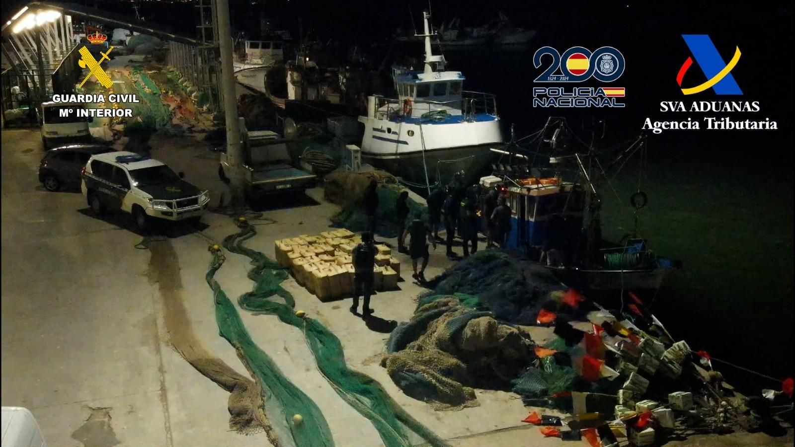 Operación con la que se intervinieron casi dos toneladas de hachís en el Guadiana.