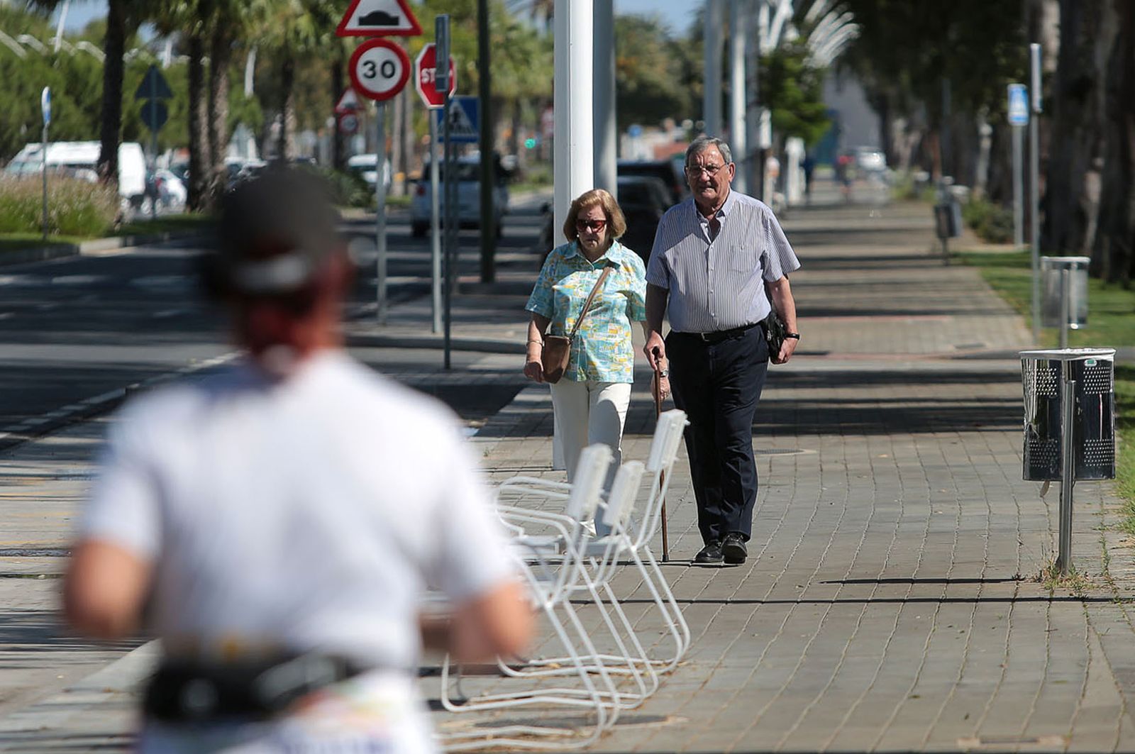 Imágenes del ambiente en Huelva en la mañana del sábado