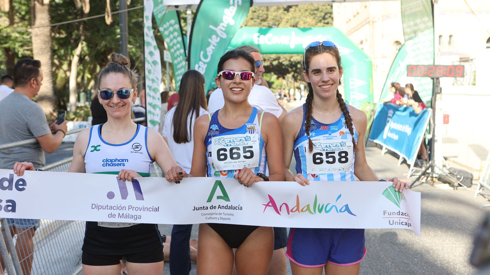 Las más rápidas de la Carrera de la Prensa de Málaga en parar el crono a su llegada a meta.